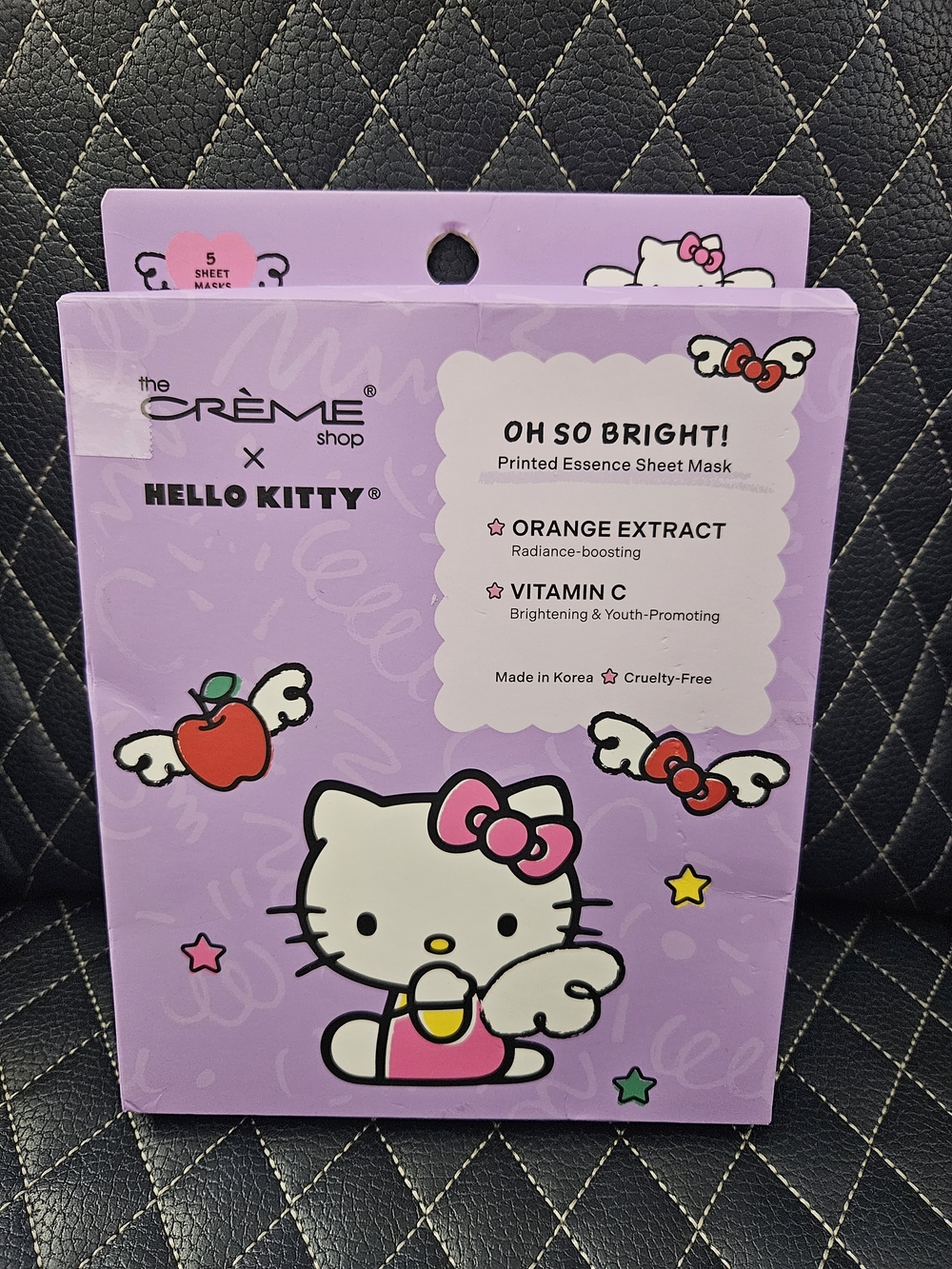 The Crème Shop x Hello Kitty Oh So Bright Sheet Masks 5 Pack Vitamin C